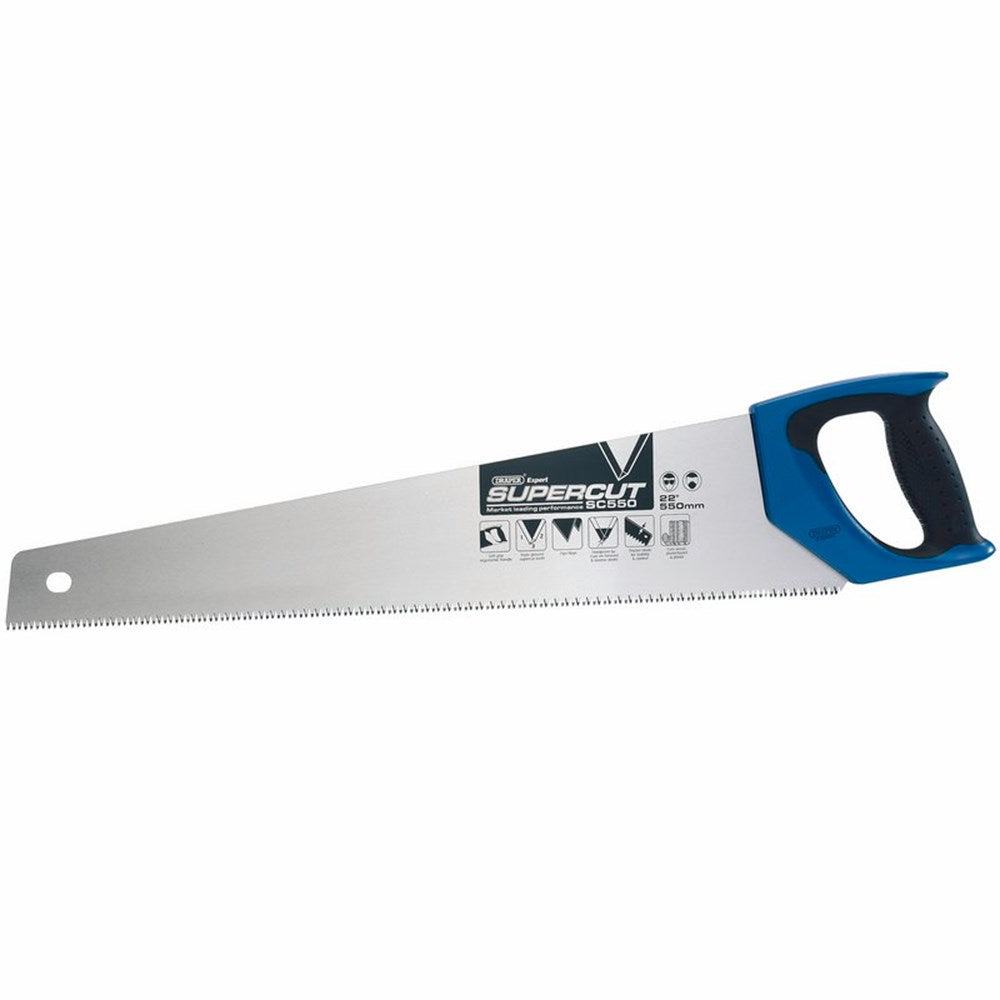 DRAPER 49287 - Supercut® 550mm/22" Soft Grip Hardpoint Handsaw - 7tpi/8ppi