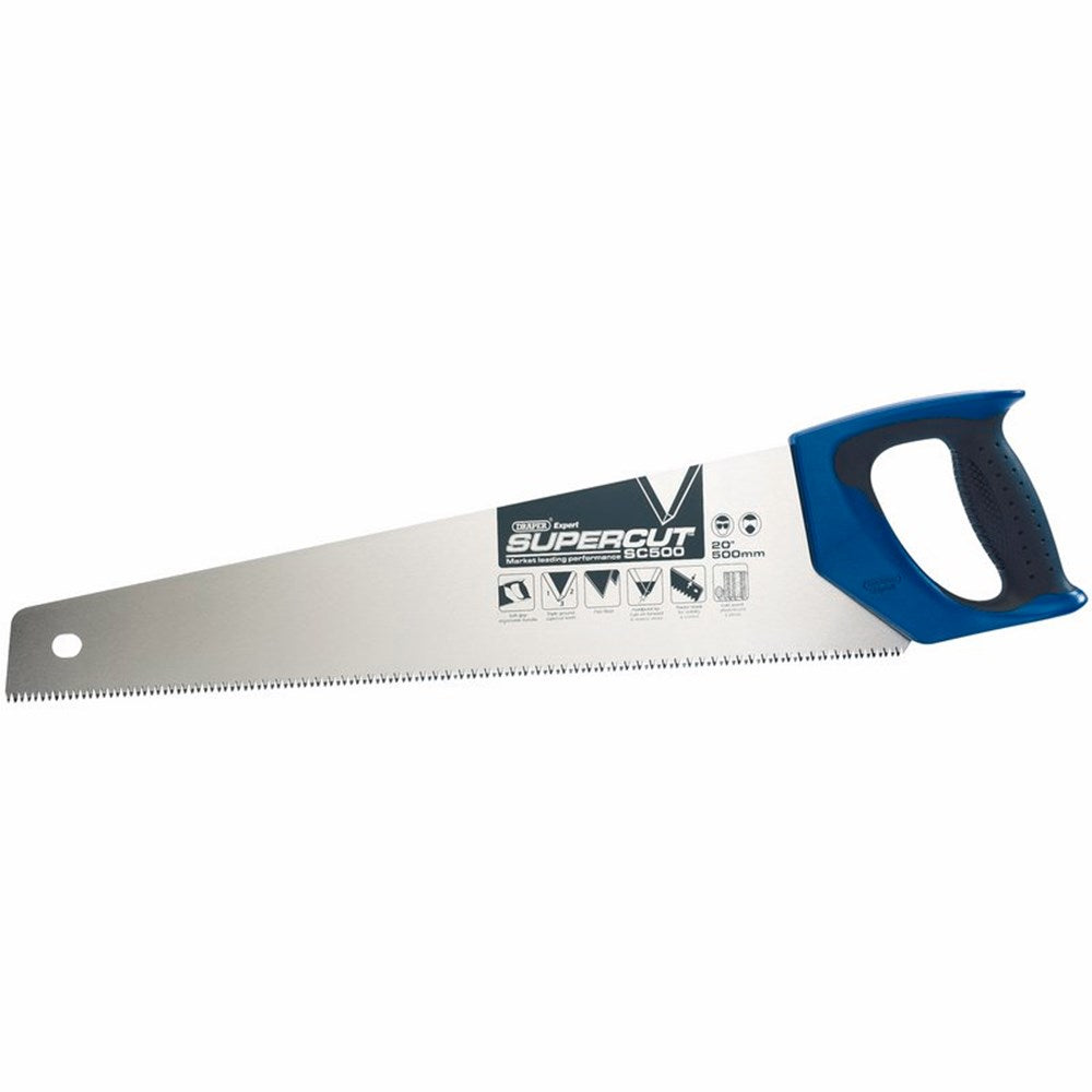 DRAPER 49291 - Supercut&#174; 500mm/20" Soft Grip Hardpoint Handsaw - 7tpi/8ppi