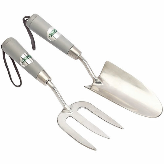 DRAPER 83773 - Stainless Steel Hand Fork and Trowel Set (2 Piece)