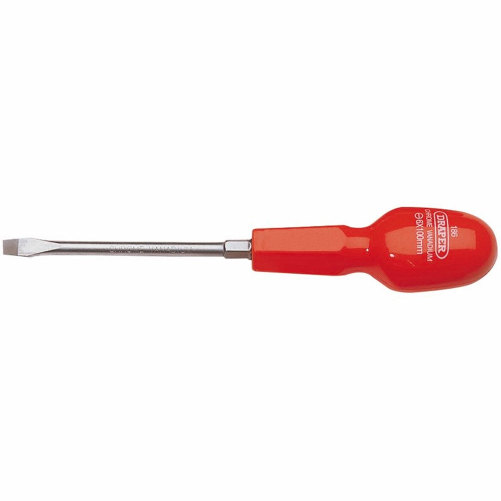 DRAPER 14080 - 6mm x 100mm Plain Slot Cabinet Pattern Screwdriver