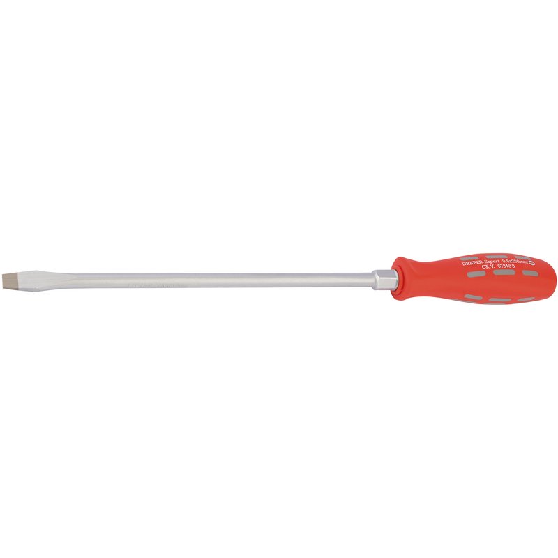 DRAPER 67848 - Plain Slot Flared Tip Long Reach Mechanics Screwdriver (250mm x 9.5mm) Sold Loose