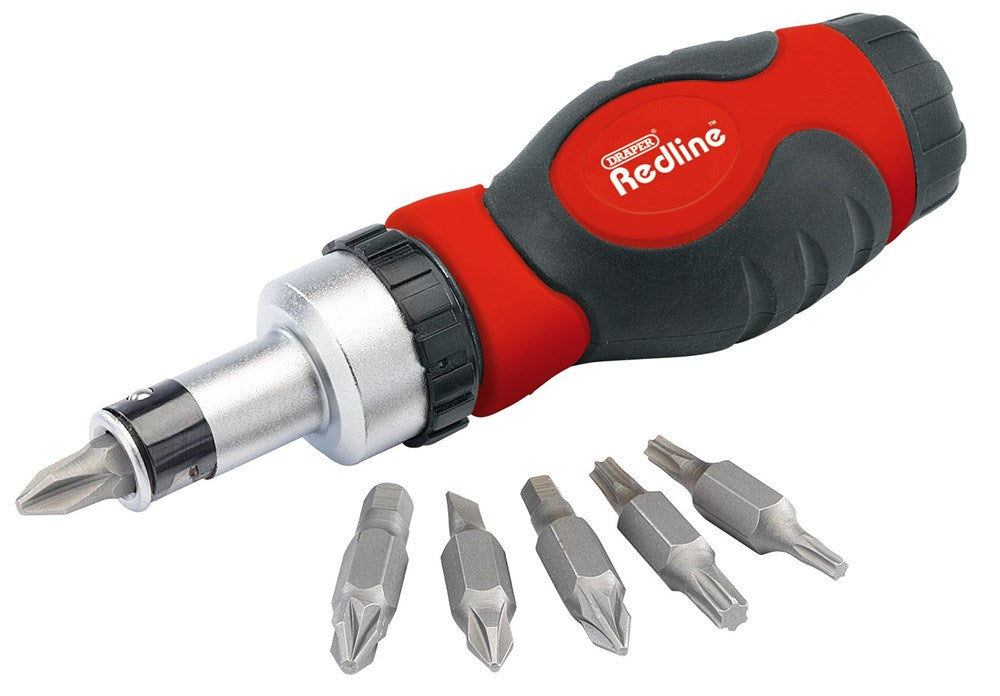 DRAPER 68924 - Draper Redline Ratchet Screwdriver and Bit Set (6 Piece)