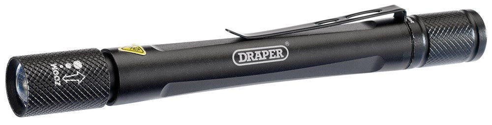 DRAPER 90098 - Aluminium Penlight, 5W, 2 x AAA Batteries Supplied