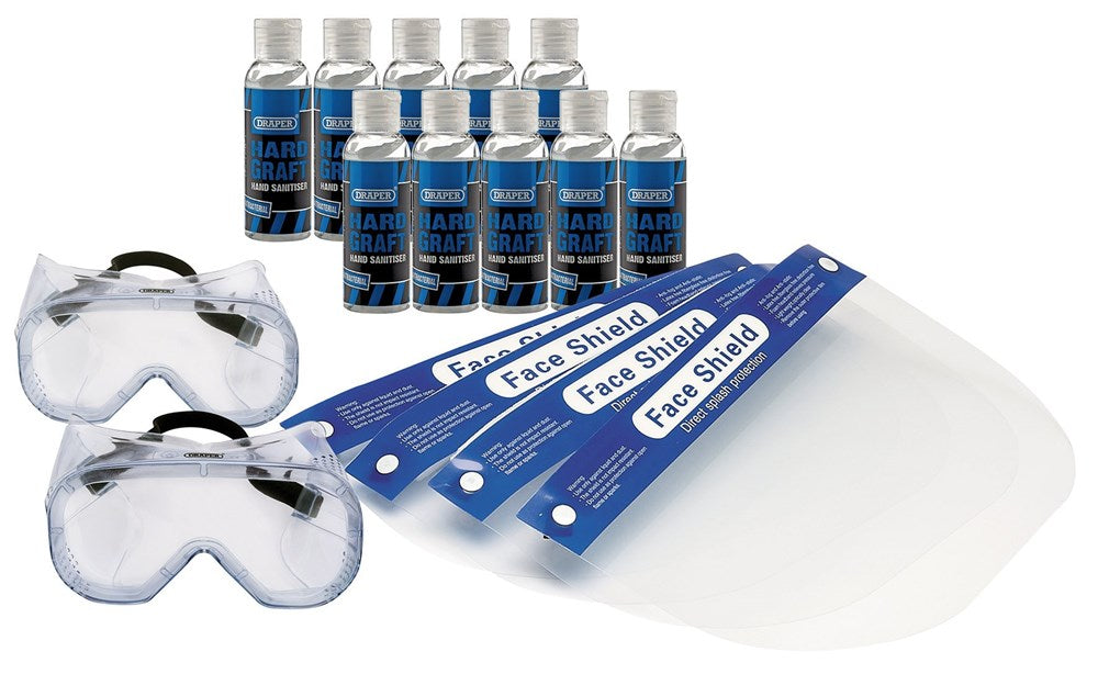 DRAPER 96313 - 75% Alcohol Antibacterial Hand Sanitiser (100ml) � PPE Bundle