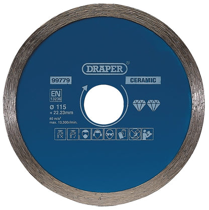 DRAPER 99779 - Continuous Diamond Blade, 115mm