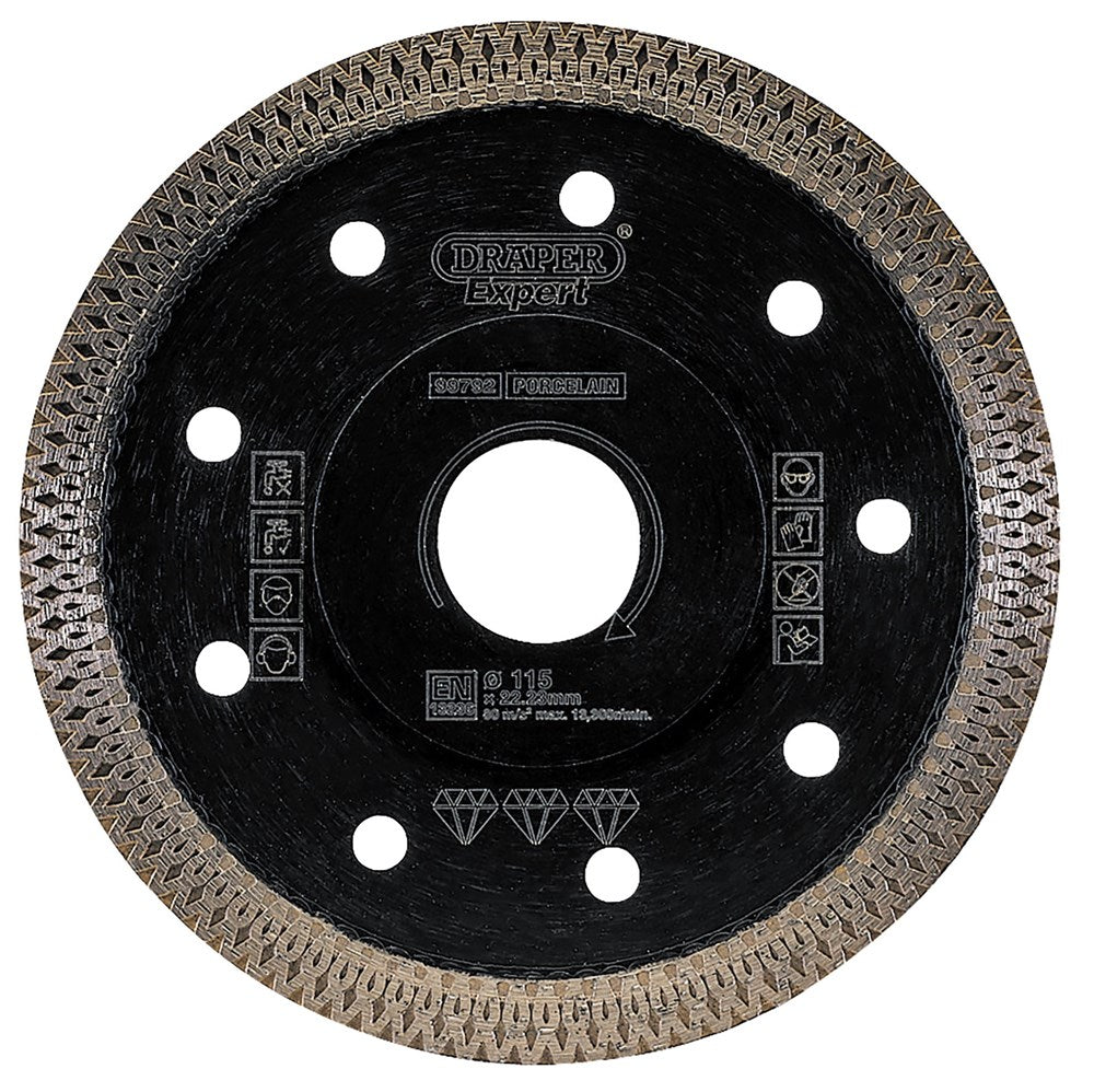 DRAPER 99792 - Turbo-X Porcelain Diamond Blade (115mm)