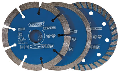 DRAPER 99795 - Diamond Blade Set (3 Piece)