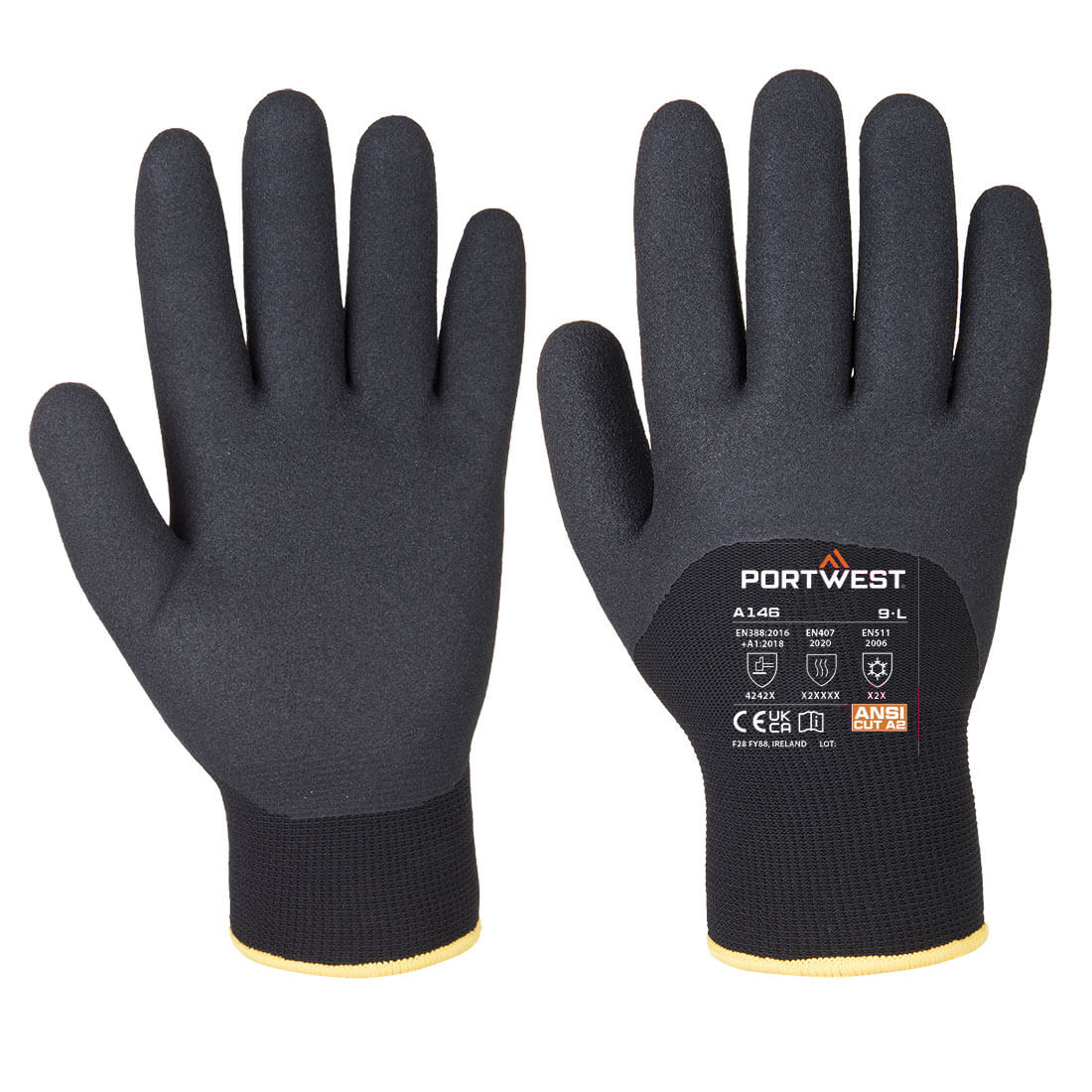 Portwest A146 - Black Sz XL Arctic Winter Glove