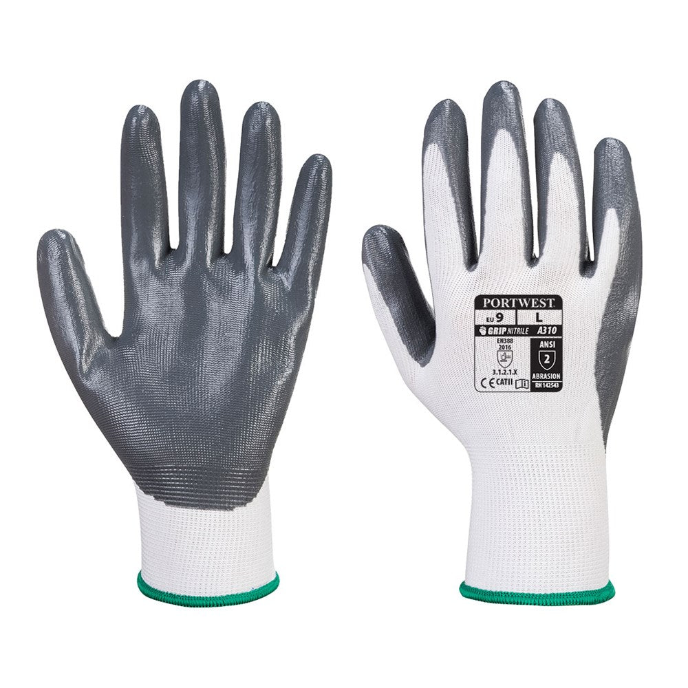 Portwest A310GRWXS -  sz XS Flexo Grip Nitrile Glove - Grey