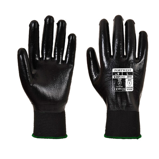Portwest A315K8RL -  sz L All-Flex Grip Glove - Black