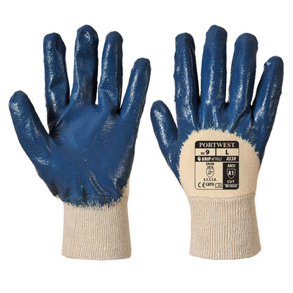 Portwest A330NARXL -  sz XL Nitrile Light Knitwrist - Navy