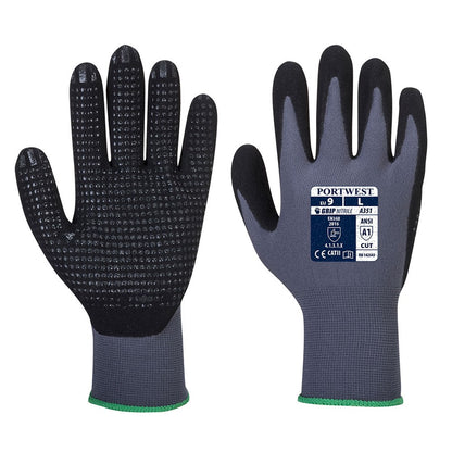 Portwest A351G8RS -  sz S DermiFlex Plus Glove - Grey/Black
