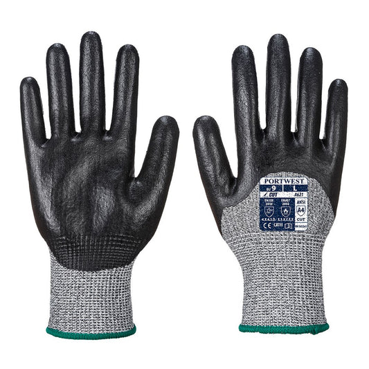 Portwest A621BKRXL -  sz XL Cut 3/4 Nitrile Foam Glove - Black
