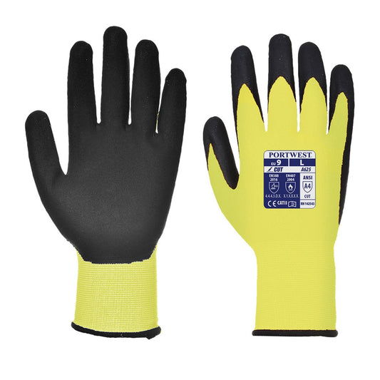 Portwest A625Y8RXXL -  sz 2XL Vis-Tex Cut Resistant Glove - PU - Yellow/Black