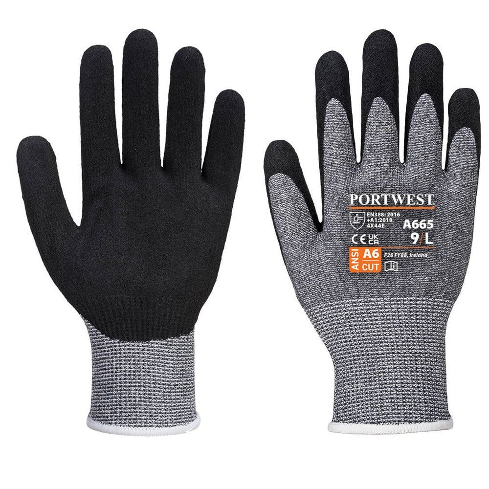 Portwest A665GRRXL -  sz XL VHR Advanced Cut Glove - Grey