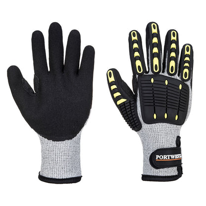 Portwest A729G8RXXXL -  sz 3XL Anti Impact Cut Resistant Thermal Glove - Grey/Black