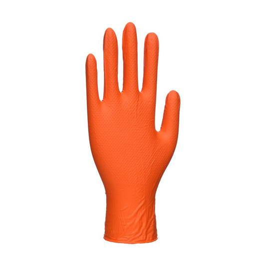 Portwest A930ORRM -  sz M Portwest Orange HD Disposable Gloves - Orange