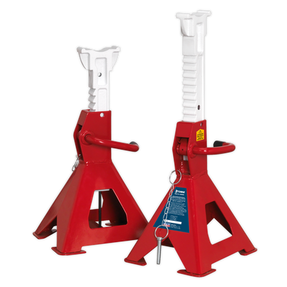 SEALEY - AAS3000 Axle Stands (Pair) 3tonne Capacity per Stand Auto Rise Ratchet