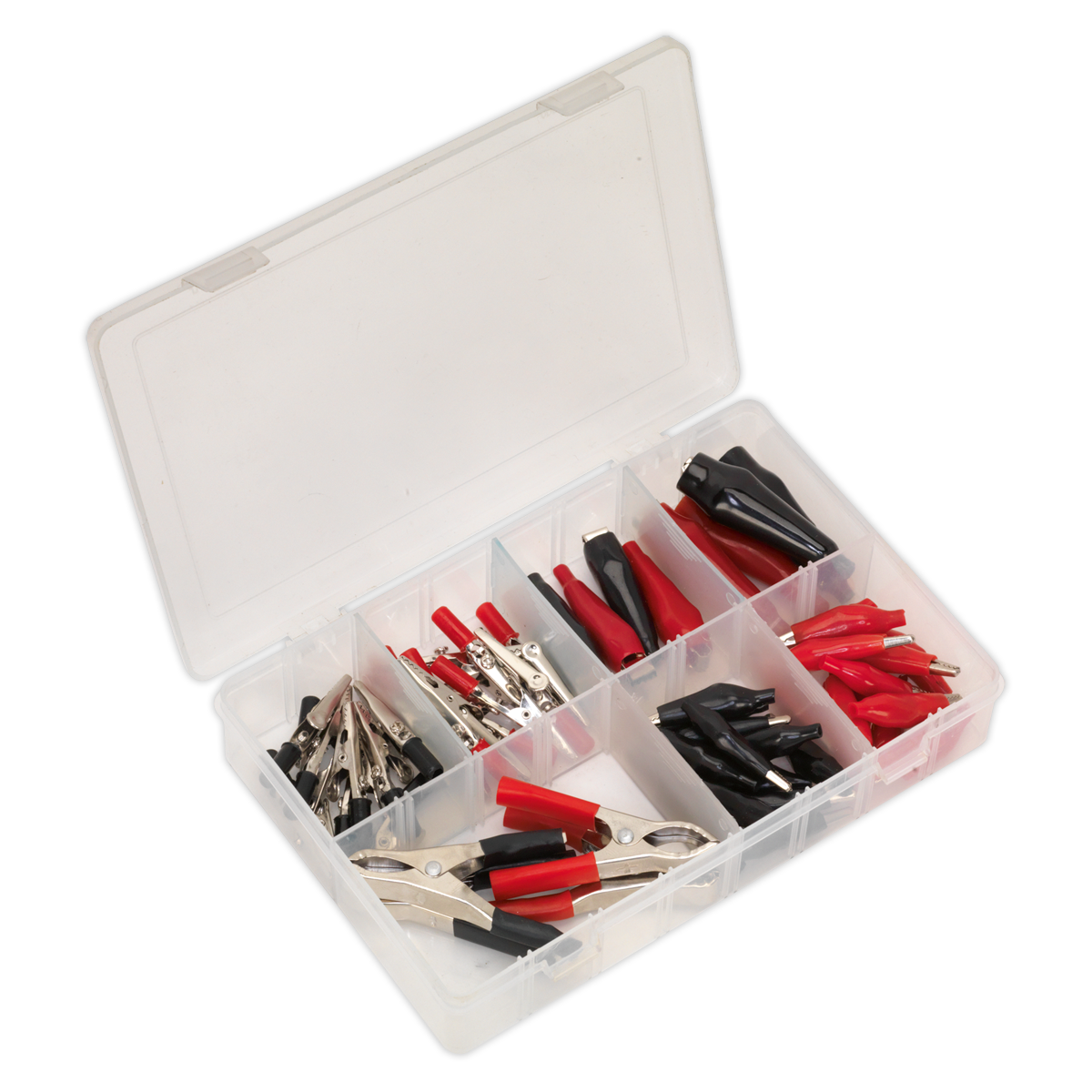 SEALEY - AB023CA Crocodile Clip Assortment 60pc Black & Red