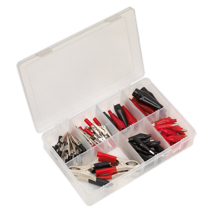 SEALEY - AB023CA Crocodile Clip Assortment 60pc Black & Red
