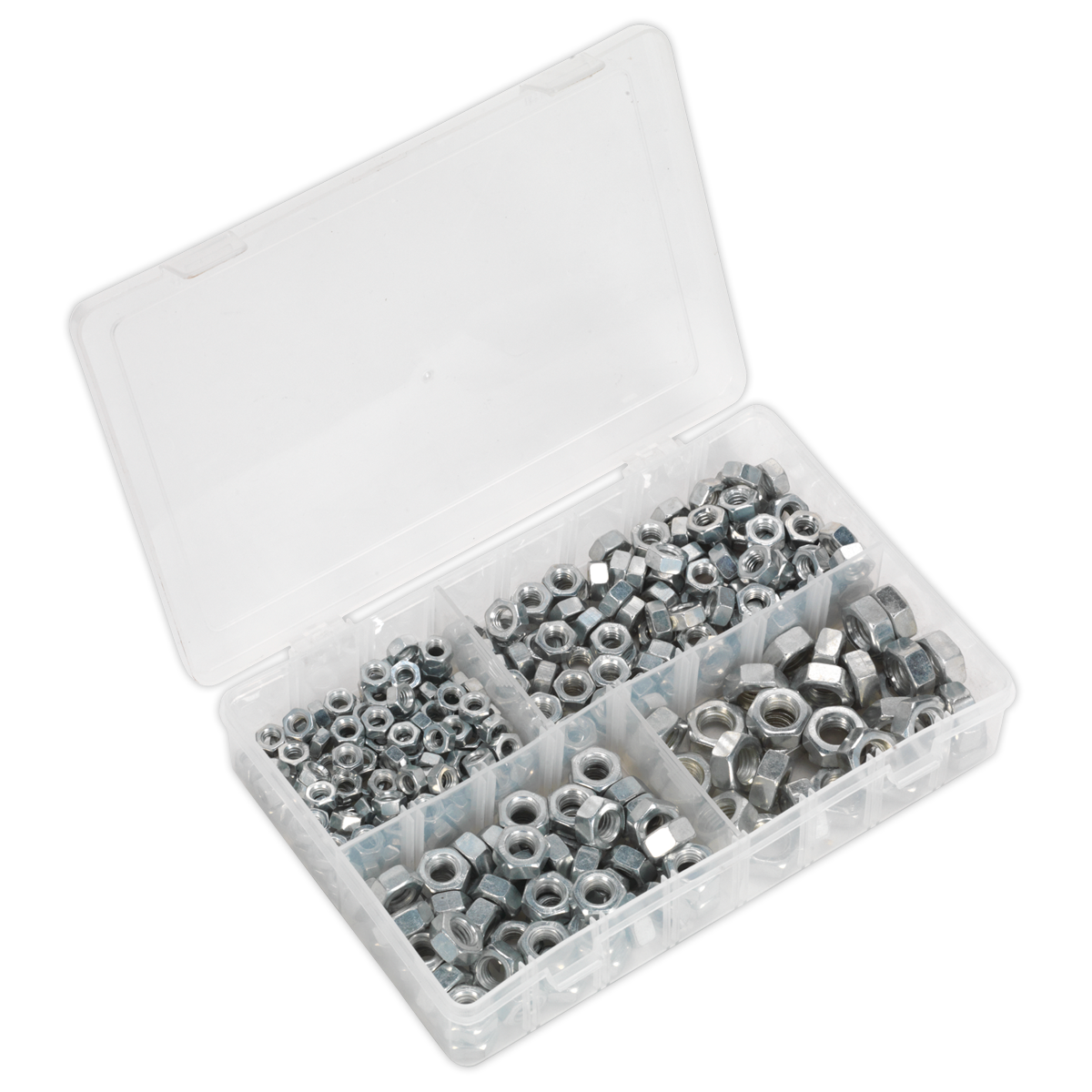 SEALEY - AB029SN Steel Nut Assortment 320pc 1/4"-1/2"UNF