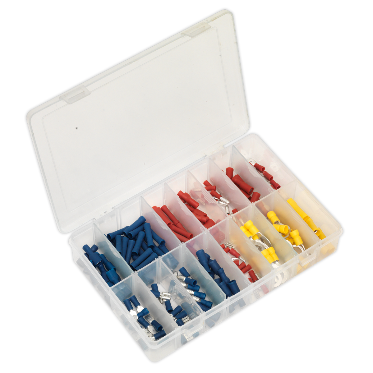SEALEY - AB038MT Crimp Terminal Assortment 200pc Blue, Red & Yellow