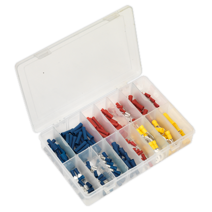 SEALEY - AB038MT Crimp Terminal Assortment 200pc Blue, Red & Yellow