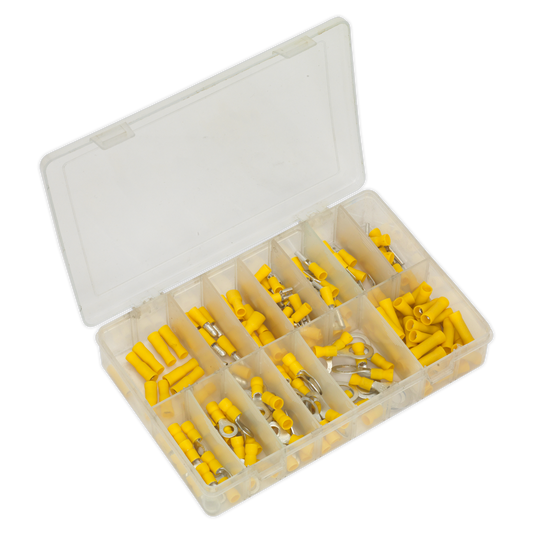 SEALEY - AB041YT Crimp Terminal Assortment 140pc Yellow