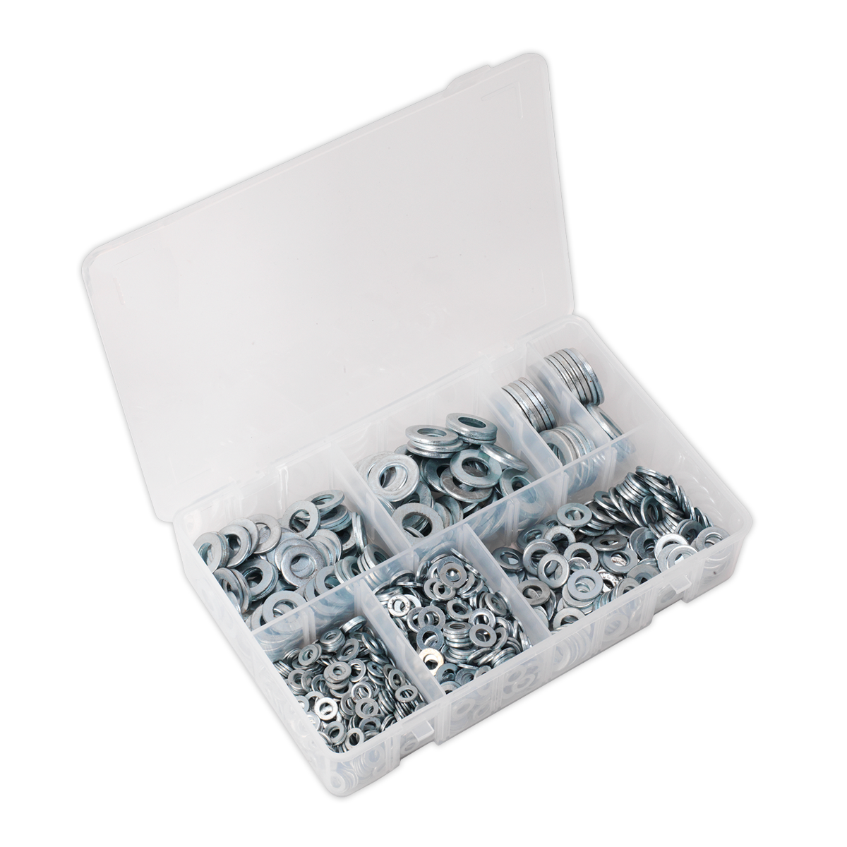 SEALEY - AB055WA Flat Washer Assortment 1070pc M5-M16 Form A Metric