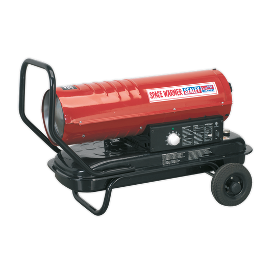 SEALEY - AB7081 Space Warmer® Paraffin/Kerosene/Diesel Heater 70,000Btu/hr with Wheels