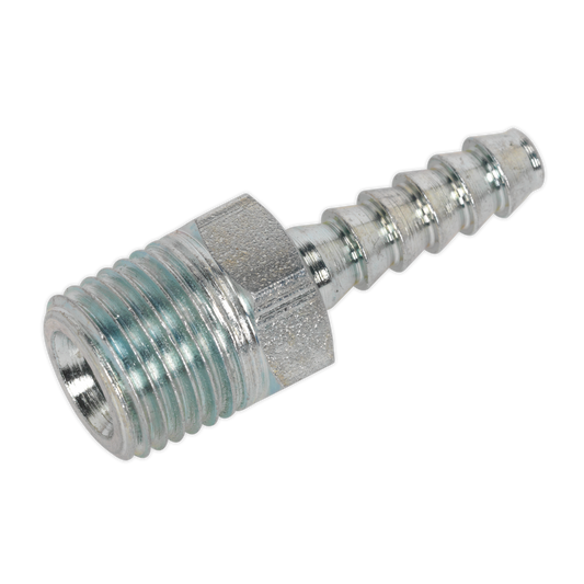 SEALEY - AC38 Screwed Tailpiece Male 1/4"BSPT - 3/16" Hose Pack of 5