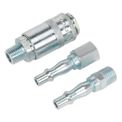 SEALEY - AC60 Air Tool Coupling Kit 3pc 1/4"BSP