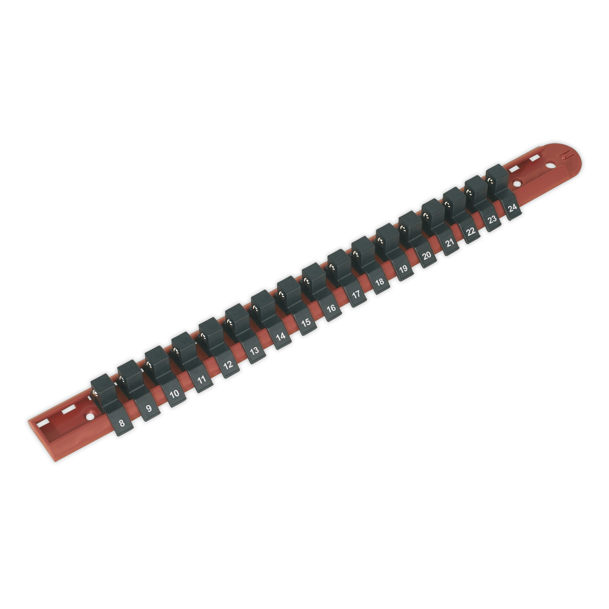 SEALEY - AK1217 Socket Retaining Rail with 17 Clips 1/2"Sq Drive