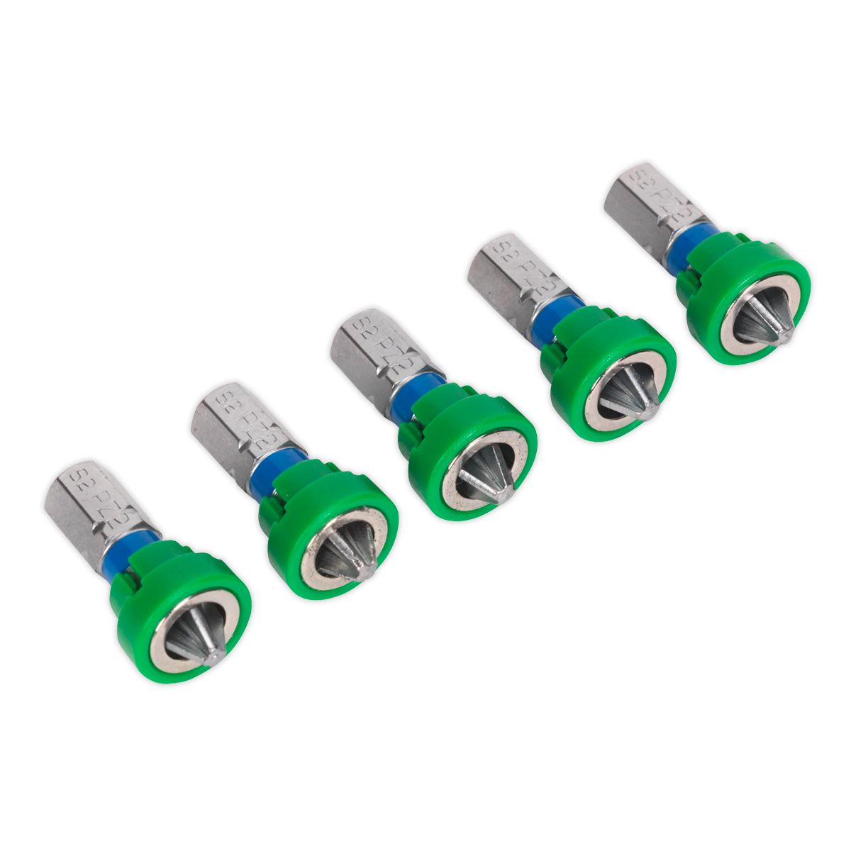 SEALEY - AK210521 Power Tool Bit Pozi #2 with Magnetic Holder S2 25mm Pack of 5