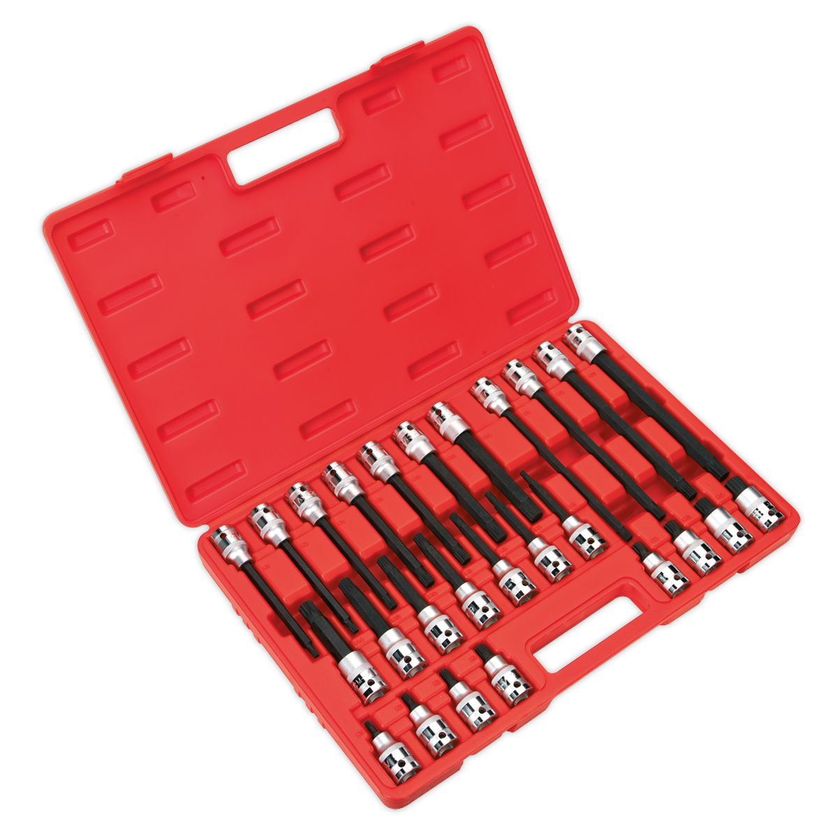 SEALEY - AK2195 Spline Socket Bit Set 26pc 1/2"Sq Drive