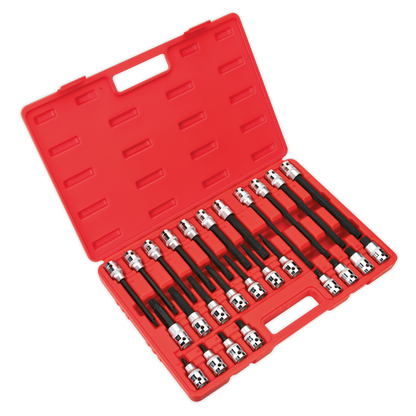 SEALEY - AK2195 Spline Socket Bit Set 26pc 1/2"Sq Drive