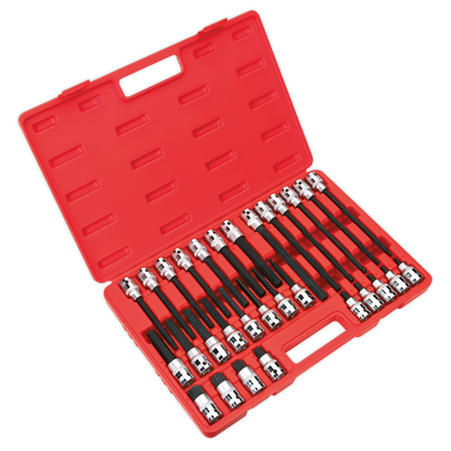 SEALEY - AK2196 Hex Socket Bit Set 30pc 1/2"Sq Drive
