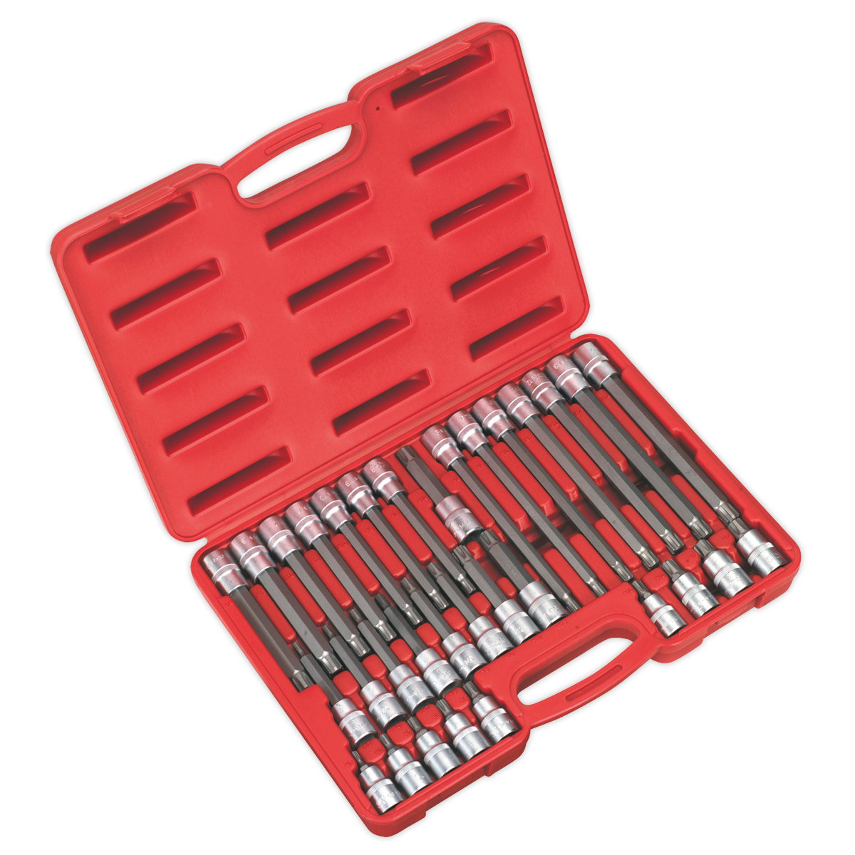 SEALEY - AK2198 Ribe Socket Bit Set 32pc 1/2"Sq Drive