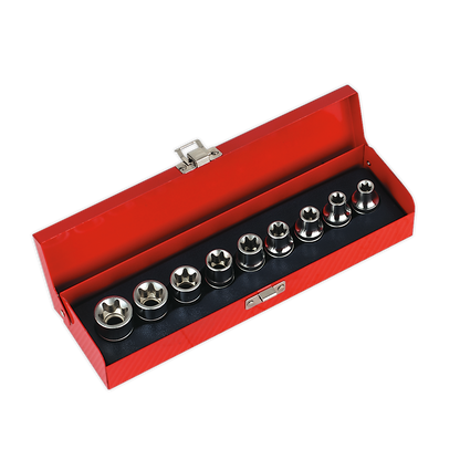 SEALEY - AK230 TRX-Star* Female Socket Set 9pc 1/2"Sq Drive E10-E24