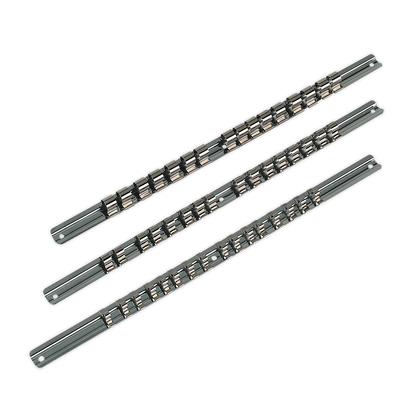 SEALEY - AK270 Socket Retaining Rail Set 3pc 1/4", 3/8" & 1/2"Sq Drive