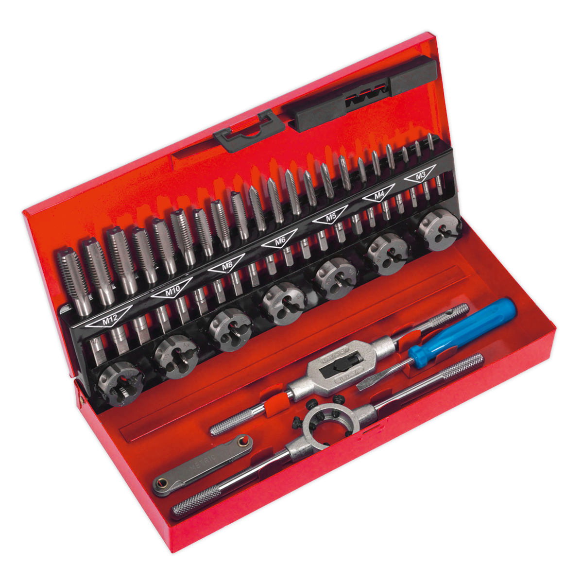 SEALEY - AK3015 Tap & Die Set 32pc Split Dies - Metric
