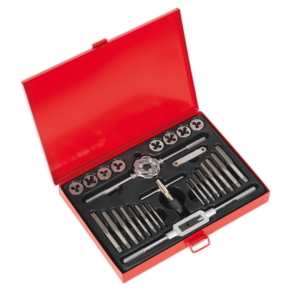 SEALEY - AK3028BSW Tap & Die Set 28pc Split Dies Imperial BSW