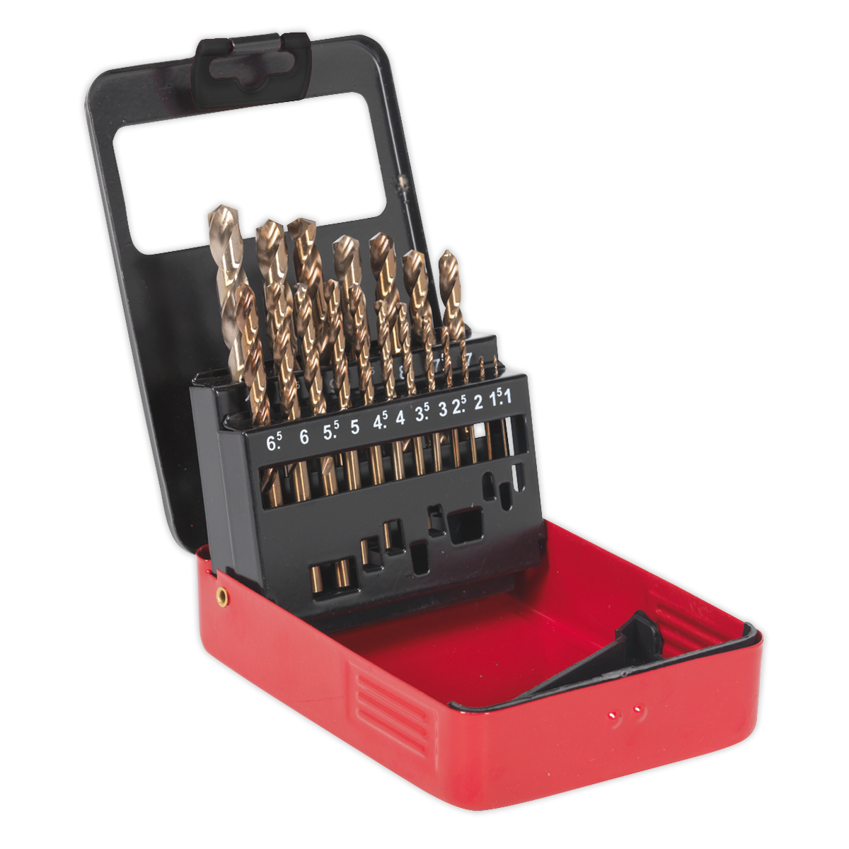 SEALEY - AK4701 HSS Cobalt Split Point Fully Ground Drill Bit Set 19pc Metric