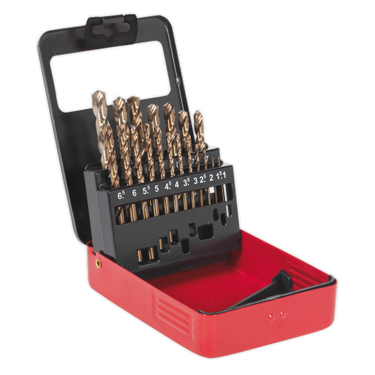 SEALEY - AK4701 HSS Cobalt Split Point Fully Ground Drill Bit Set 19pc Metric