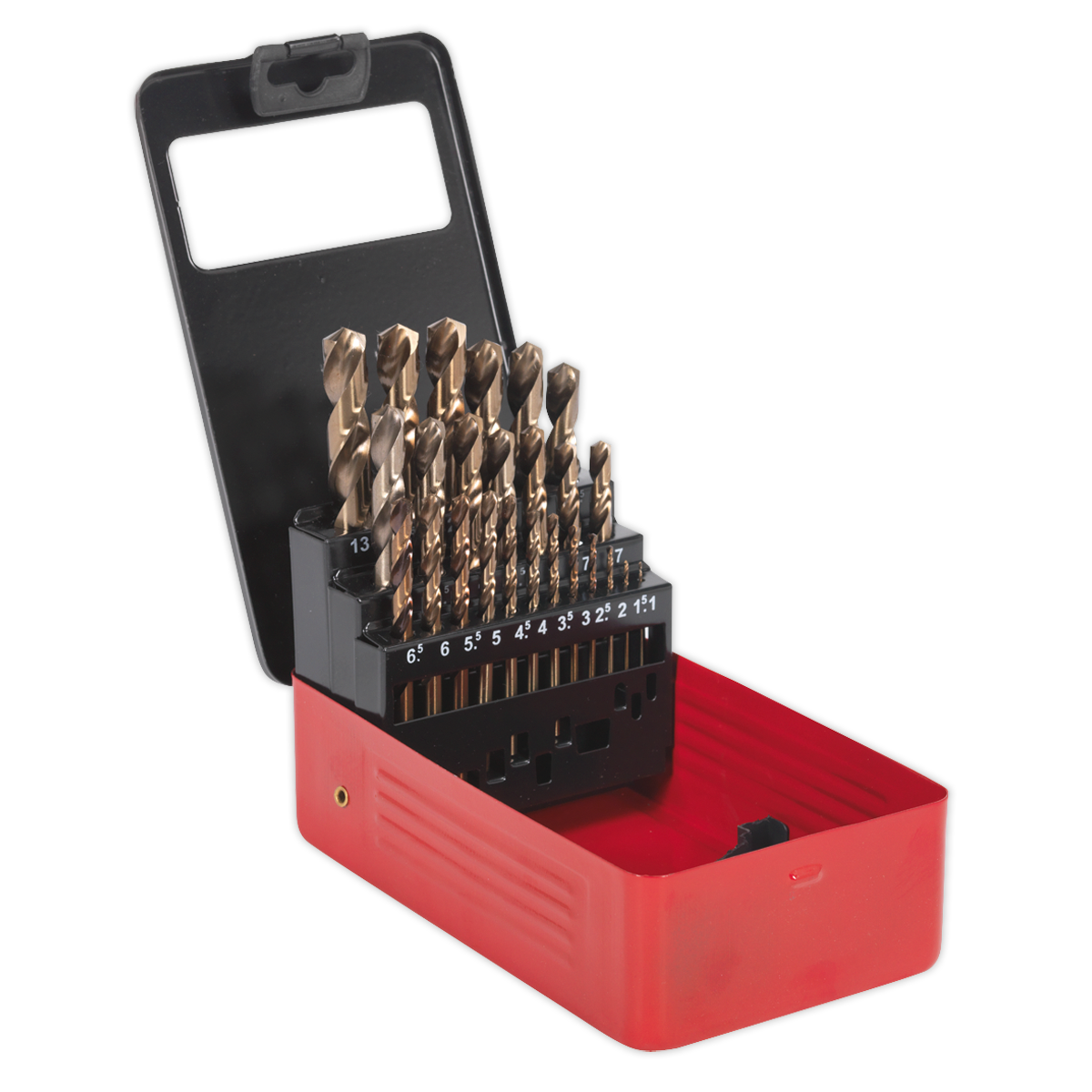 SEALEY - AK4702 HSS Cobalt Split Point Fully Ground Drill Bit Set 25pc Metric