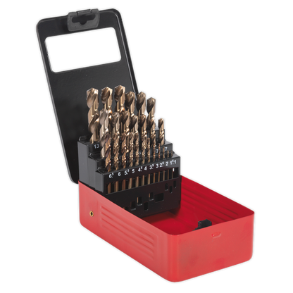 SEALEY - AK4702 HSS Cobalt Split Point Fully Ground Drill Bit Set 25pc Metric