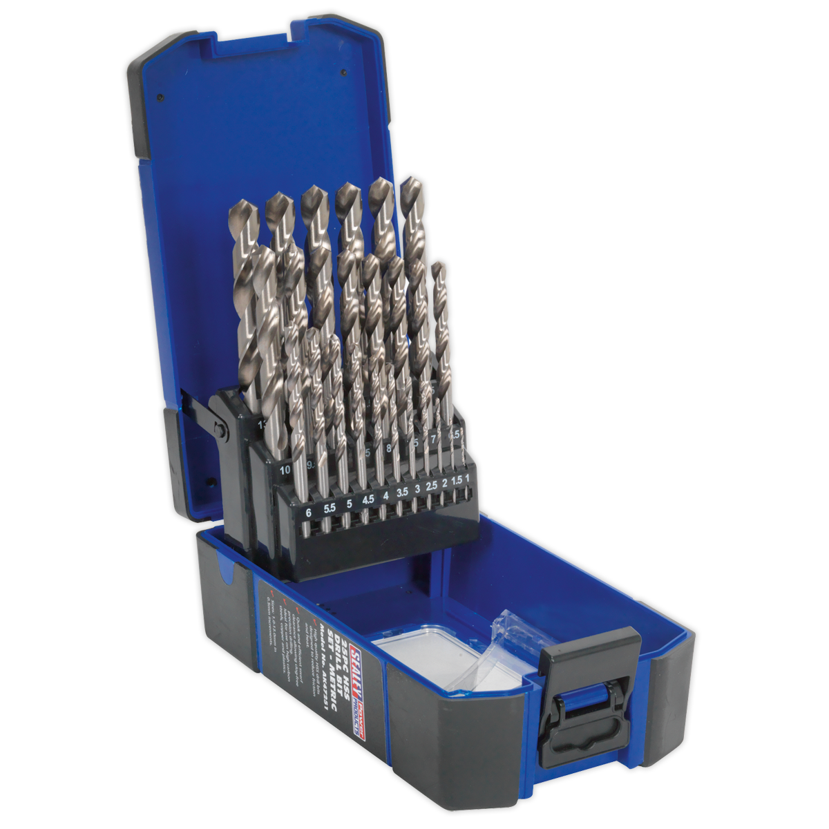 SEALEY - AK47251 HSS Split Point Fully Ground Drill Bit Set 25pc Metric