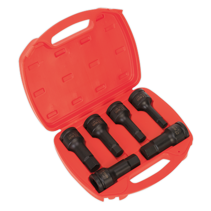 SEALEY - AK5586 Impact Hex Socket Bit Set 6pc 3/4"Sq Drive