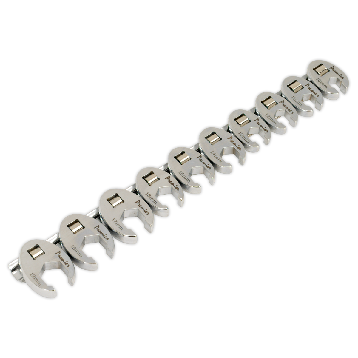 SEALEY - AK598 Crow's Foot Spanner Set 10pc 3/8"Sq Drive - Metric