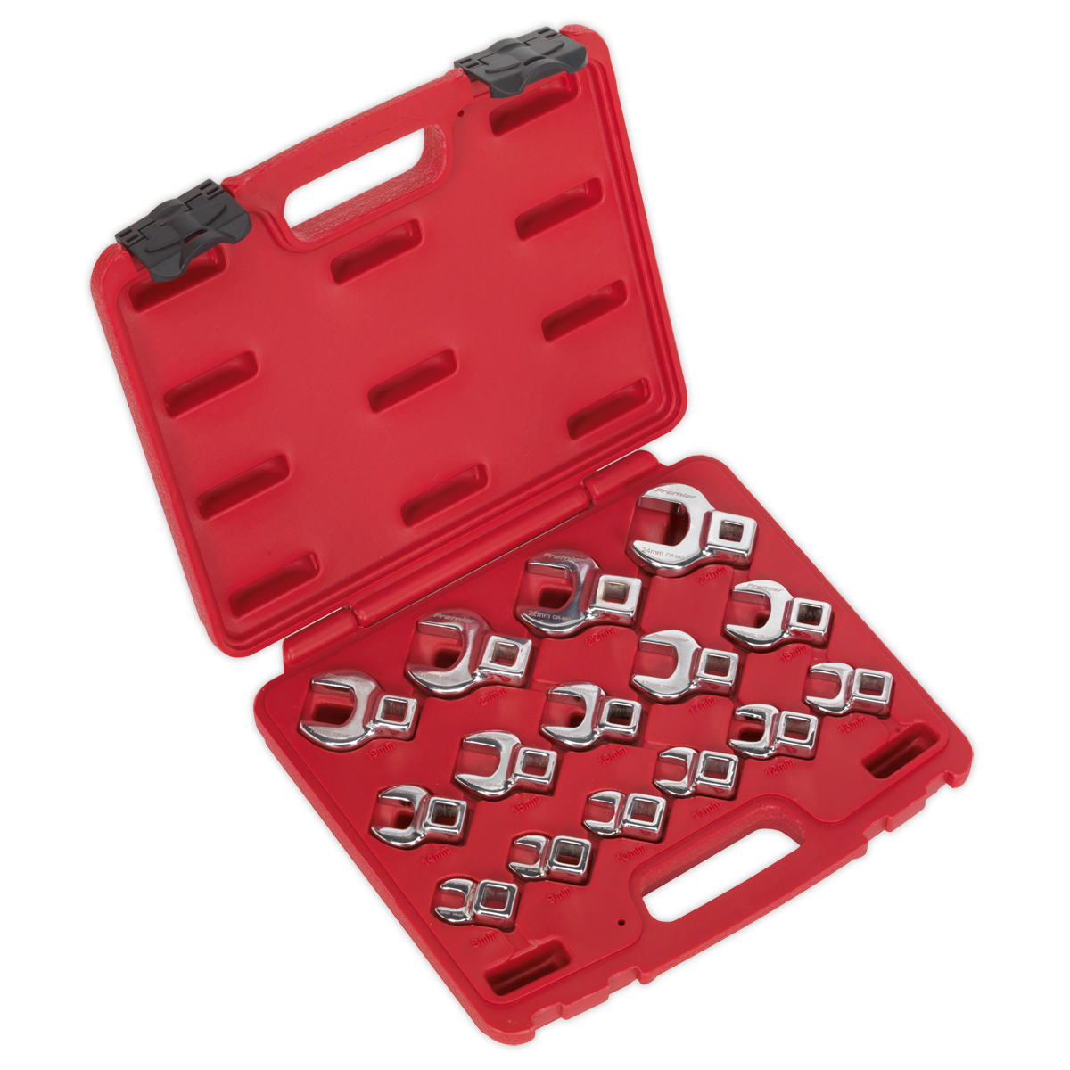 SEALEY - AK59891 Crow's Foot Open-End Spanner Set 15pc 3/8"Sq Drive Metric